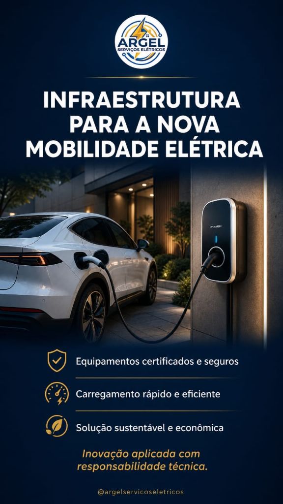 Carregador de veículo elétrico instalado em residência de alto padrão